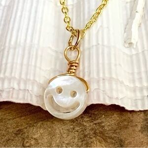 Smiley Face Button Neclace